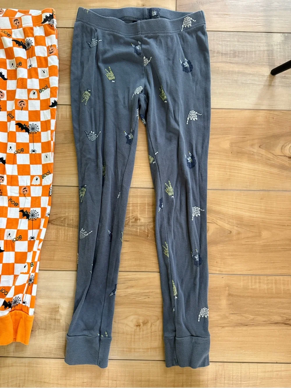 Old Navy Kids Halloween Pajama Sets - Orange, White & Gray